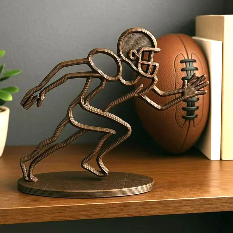 Rugby Player Sculpture Ornament