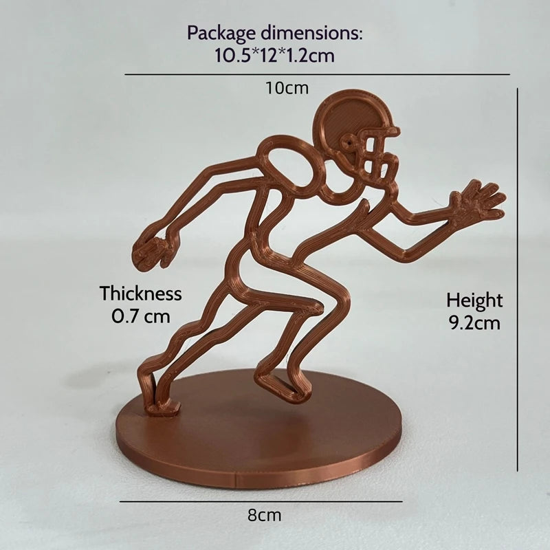 Rugby Player Sculpture Ornament