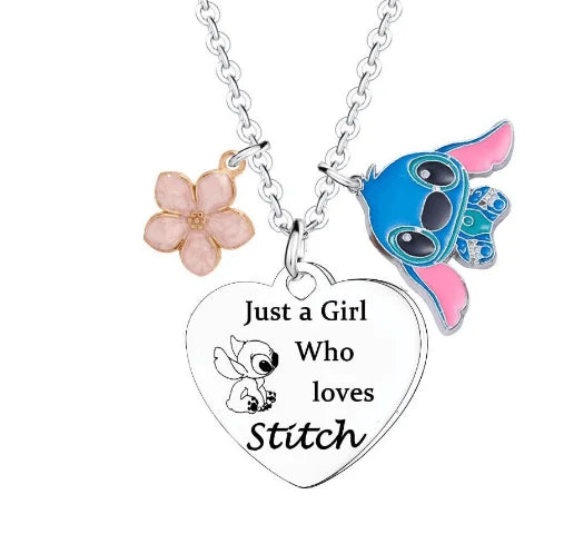 Cute Cartoon Stitch Couple Necklace