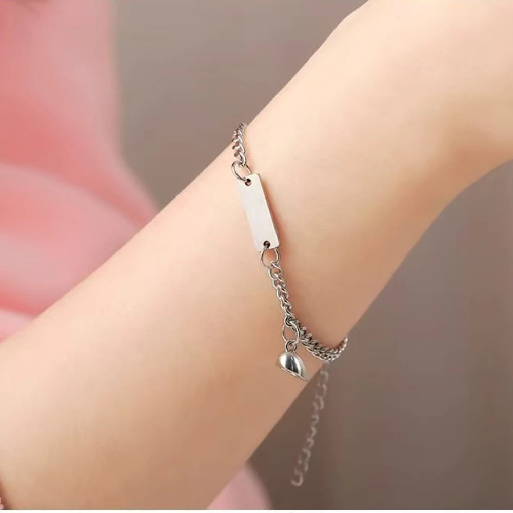 2-piece/set stainless steel heart-shaped magnet