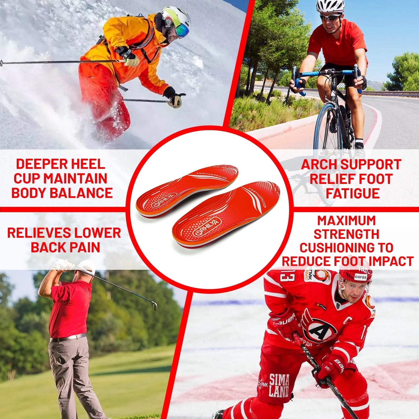 Orthopedic Sport Insole Plantar Fasciitis Flat Foot