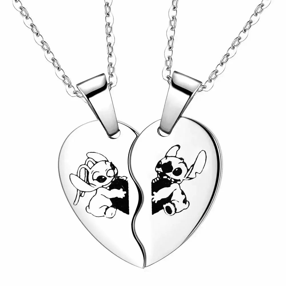 Cute Cartoon Stitch Couple Necklace
