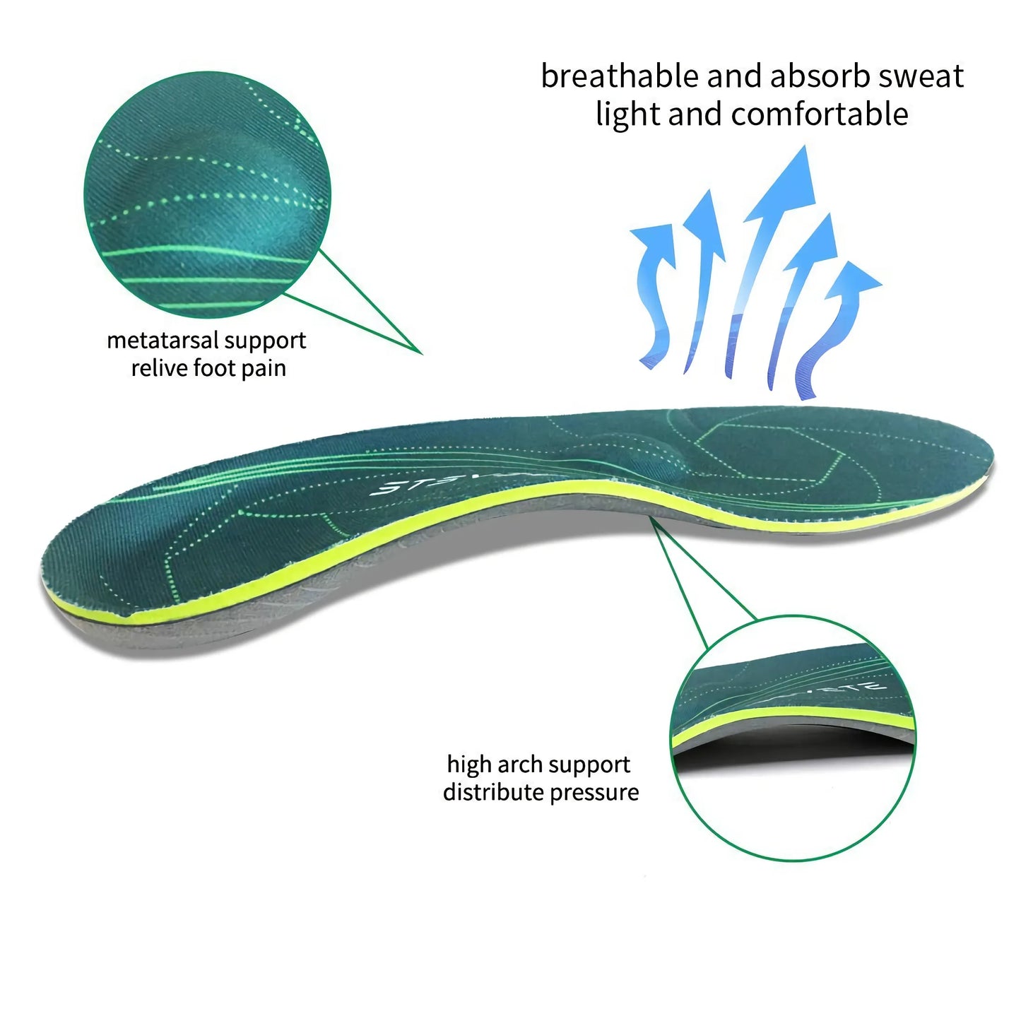 Flat Feet Template Arch Support Orthopedic Insoles