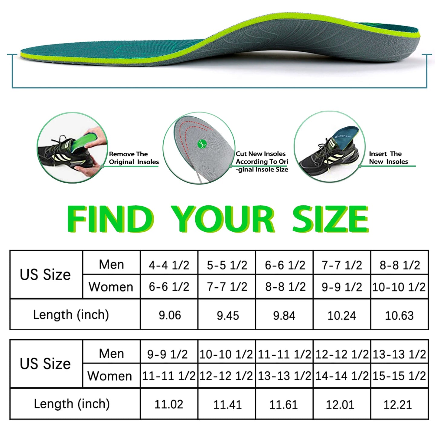 Severe Flat Foot Orthotic Insole Plantar Fasciitis Relieve Heel Pain