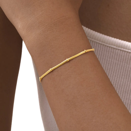 Stainless Steel Snake Ball Bead Chain Bracelet For Women
