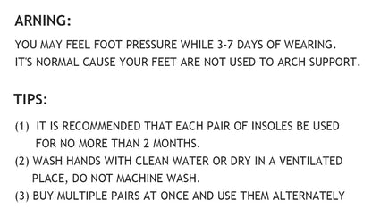Severe Flat Foot Orthotic Insole Plantar Fasciitis Relieve Heel Pain