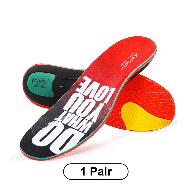 Sports shoe Insoles Poron+PU+mesh+Gel shock absorption