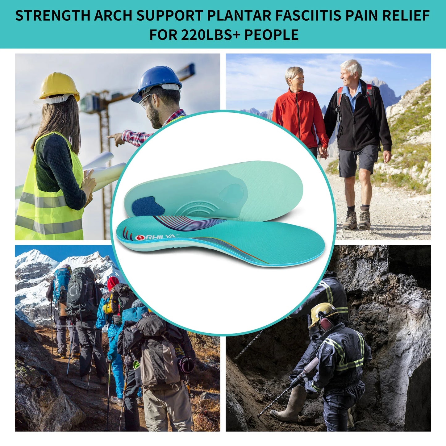 High Arch Support Orthopedic Sport Insole Plantar
