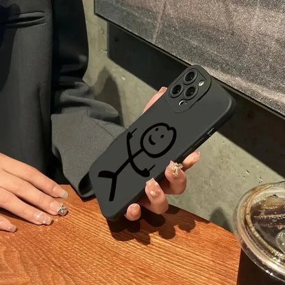 Cute Cartoon Matchman Matte Silicone