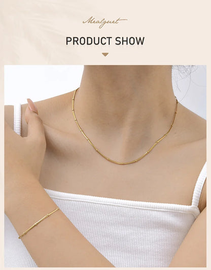 Stainless Steel Snake Ball Bead Chain Bracelet For Women