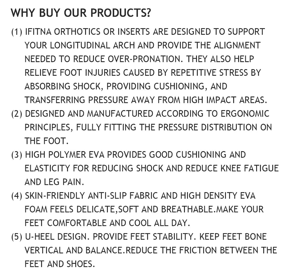 Severe Flat Foot Orthotic Insole Plantar Fasciitis Relieve Heel Pain