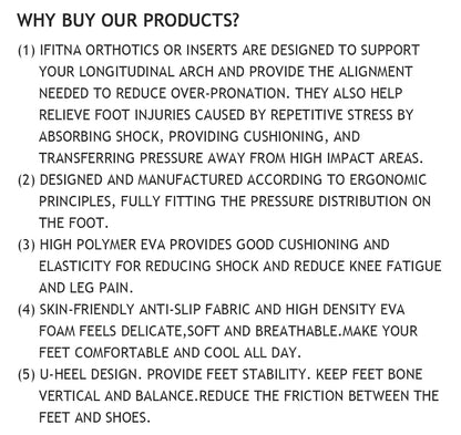 Severe Flat Foot Orthotic Insole Plantar Fasciitis Relieve Heel Pain
