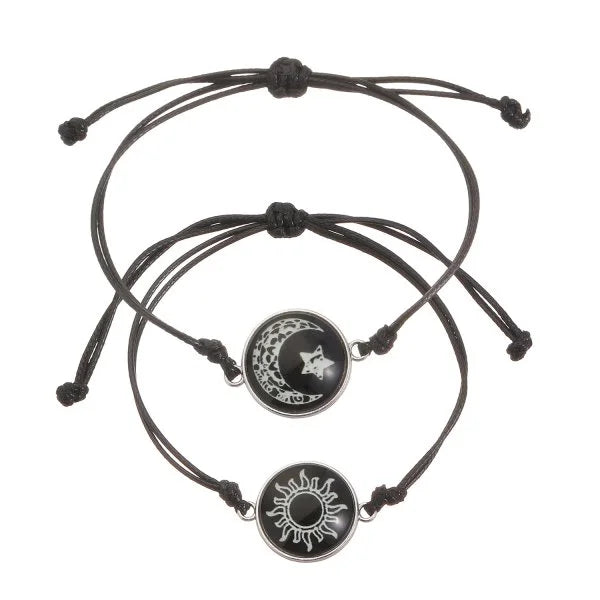 2 PCS/Set Stainless Steel Couples Bracelet