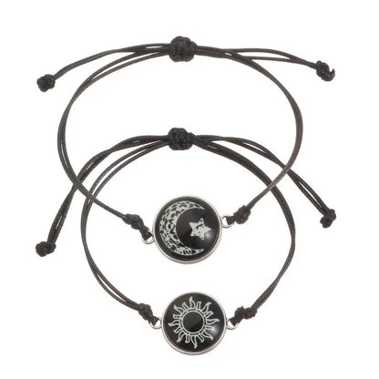 2 PCS/Set Stainless Steel Couples Bracelet