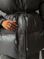 Drawstring Slim Fit Cotton Jacket