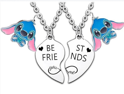 Cute Cartoon Stitch Couple Necklace