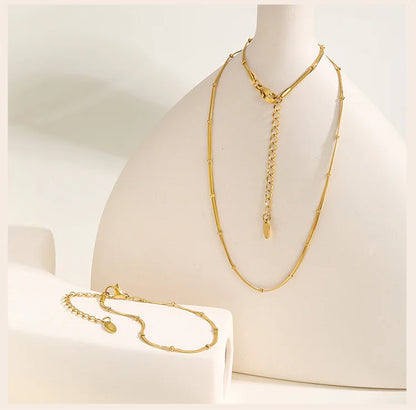 Stainless Steel Snake Ball Bead Chain Bracelet For Women