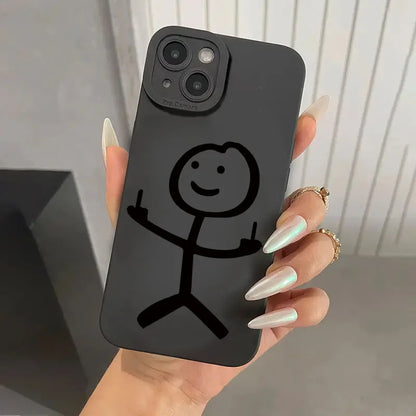 Cute Cartoon Matchman Matte Silicone