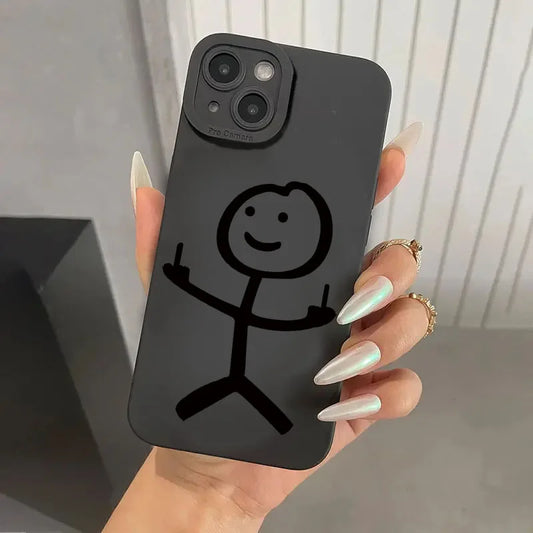 Cute Cartoon Matchman Matte Silicone