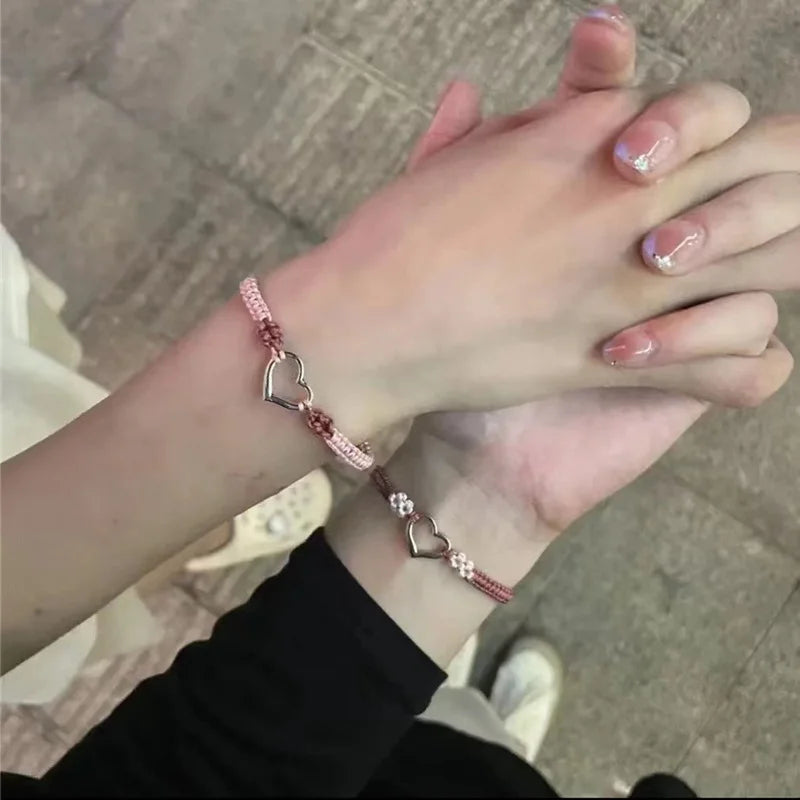 2 PCS/Set Stainless Steel Couples Bracelet