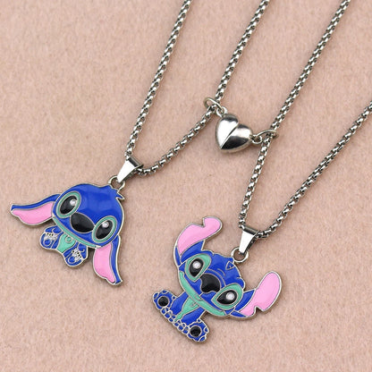 Cute Cartoon Stitch Couple Necklace