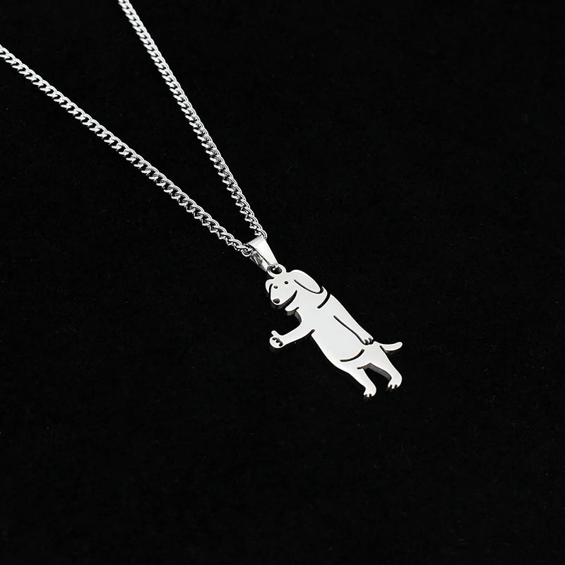 Couple Heart Necklace Cute Cartoon Cat