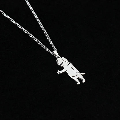 Couple Heart Necklace Cute Cartoon Cat