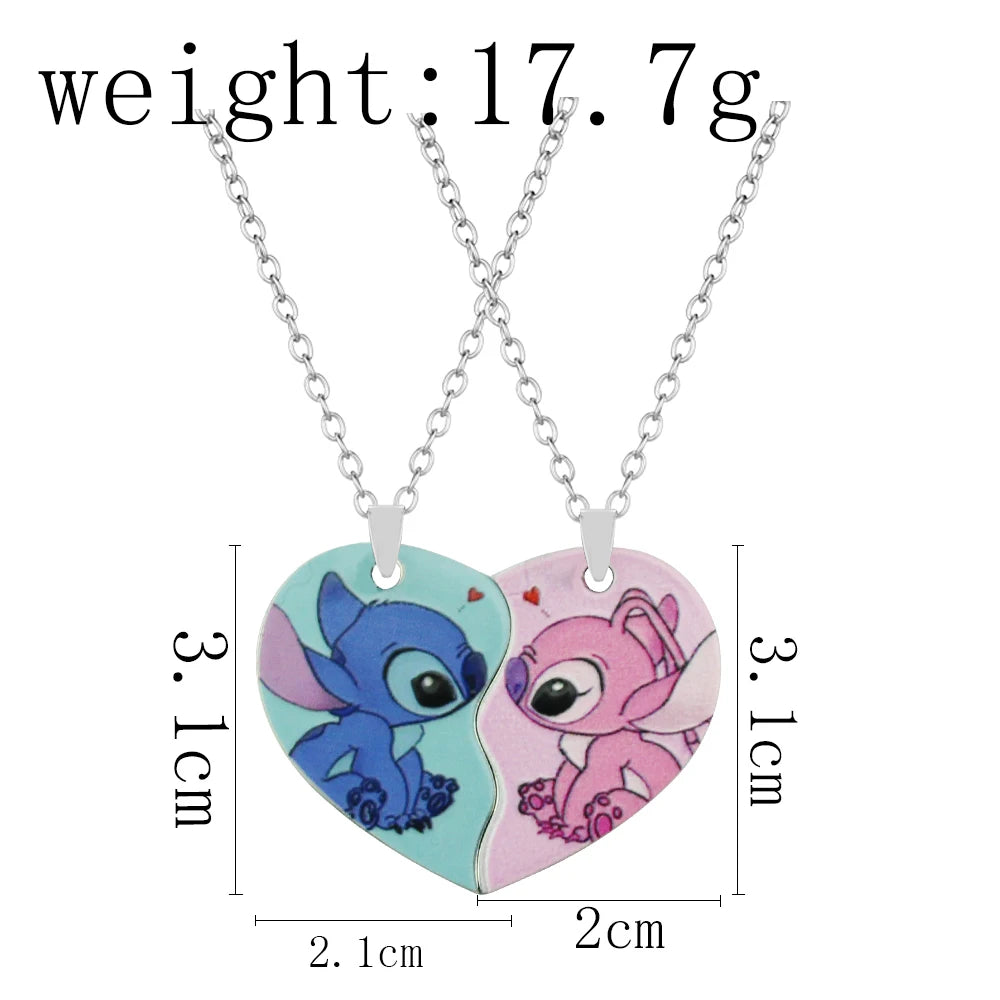 Cute Cartoon Stitch Couple Necklace