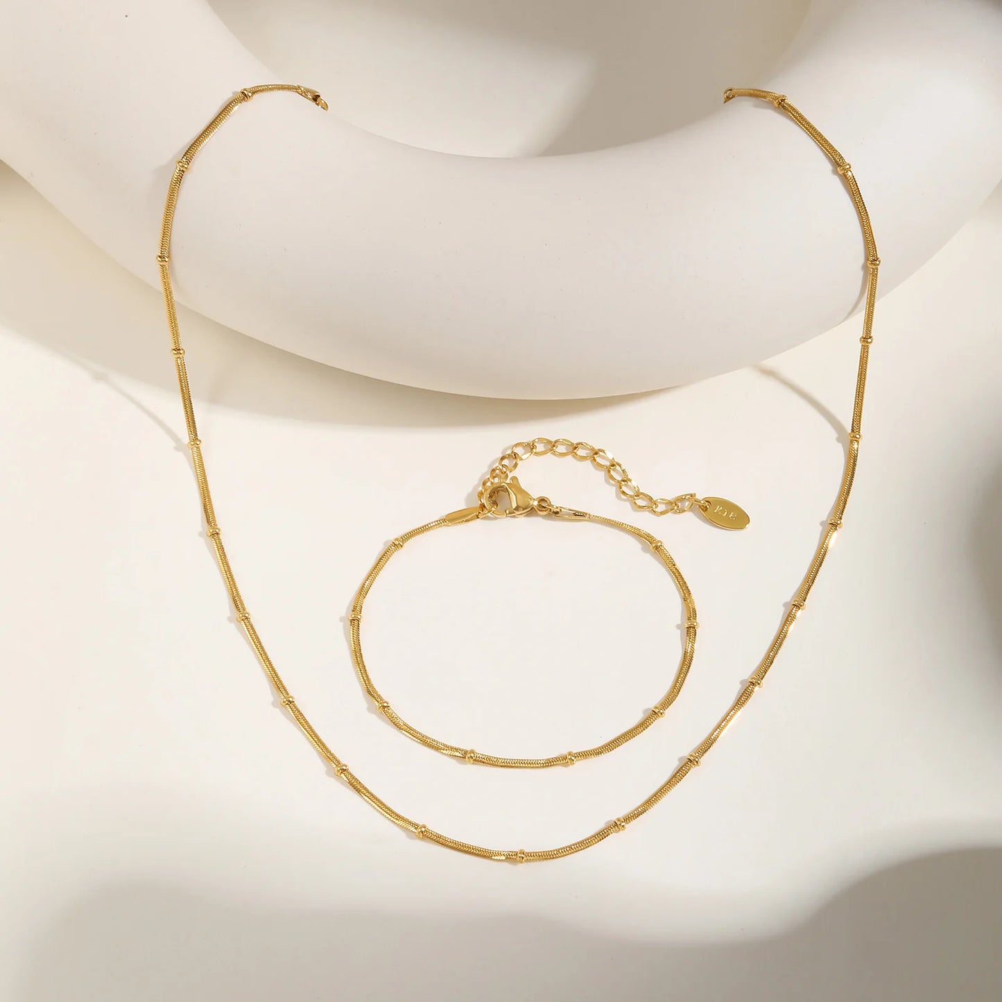 Stainless Steel Snake Ball Bead Chain Bracelet For Women