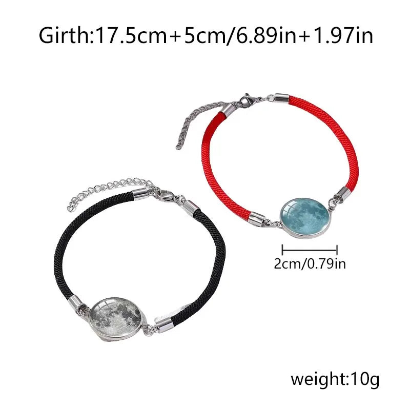 2 PCS/Set Stainless Steel Couples Bracelet