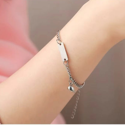 2-piece/set stainless steel heart-shaped magnet
