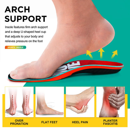 Sports shoe Insoles Poron+PU+mesh+Gel shock absorption