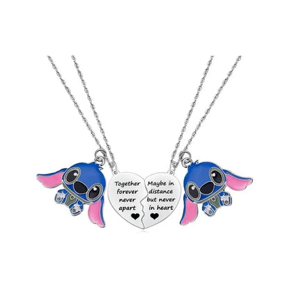 Cute Cartoon Stitch Couple Necklace