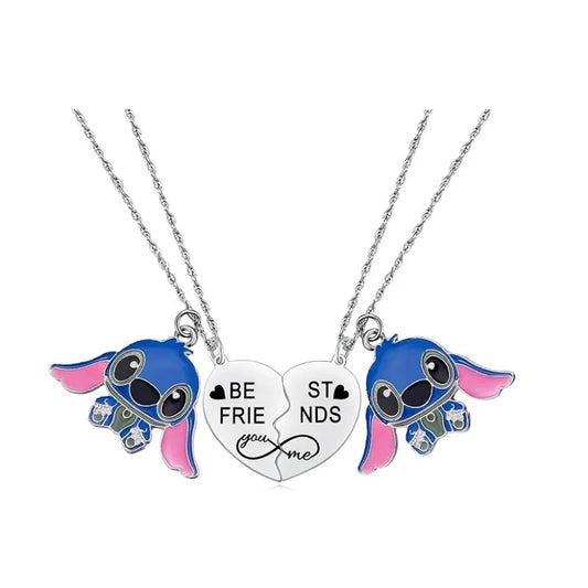 Cute Cartoon Stitch Couple Necklace