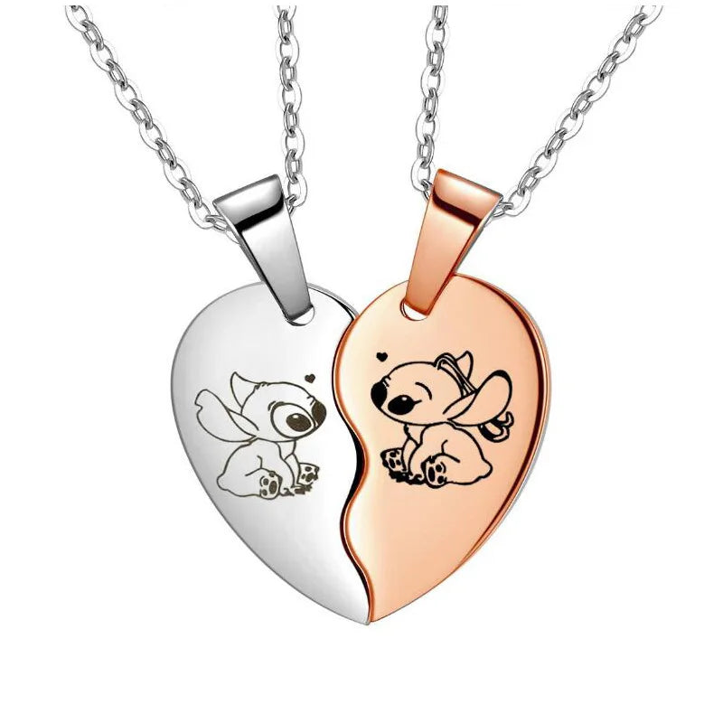Cute Cartoon Stitch Couple Necklace