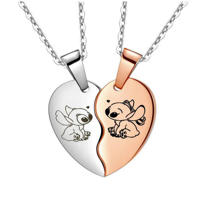 Cute Cartoon Stitch Couple Necklace