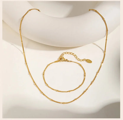 Stainless Steel Snake Ball Bead Chain Bracelet For Women