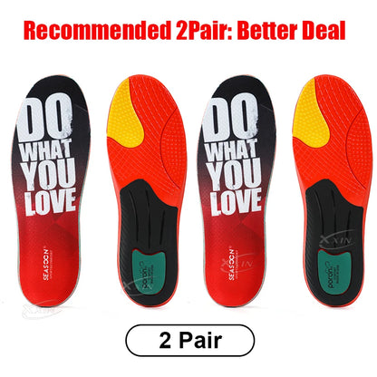 Sports shoe Insoles Poron+PU+mesh+Gel shock absorption