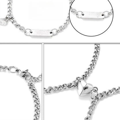 2-piece/set stainless steel heart-shaped magnet