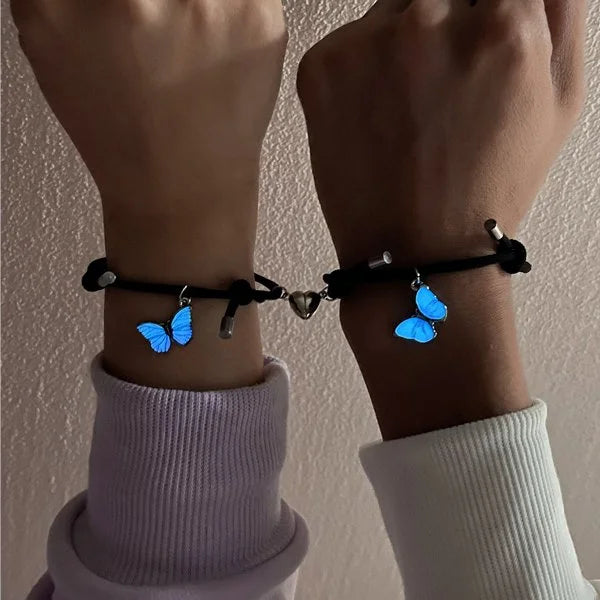 2 PCS/Set Stainless Steel Couples Bracelet
