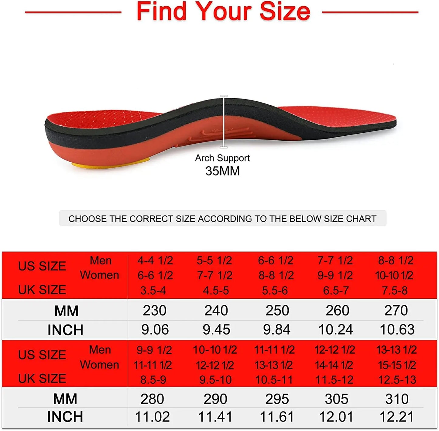 Plantar Fasciitis Orthopedic Sport Insole Men Women