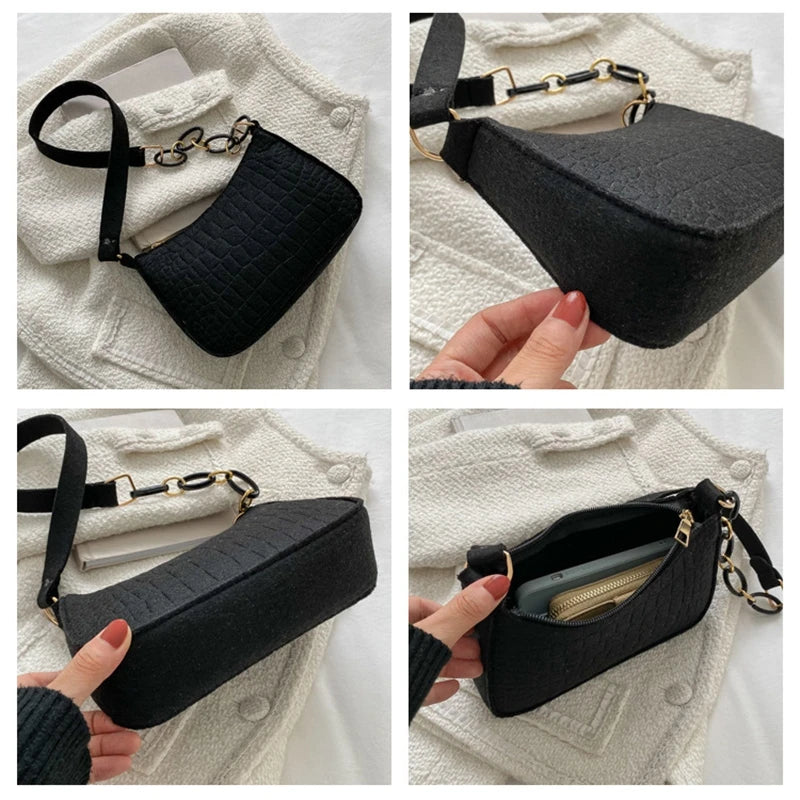 Popular Retro Gentle Temperament Small Square Bag