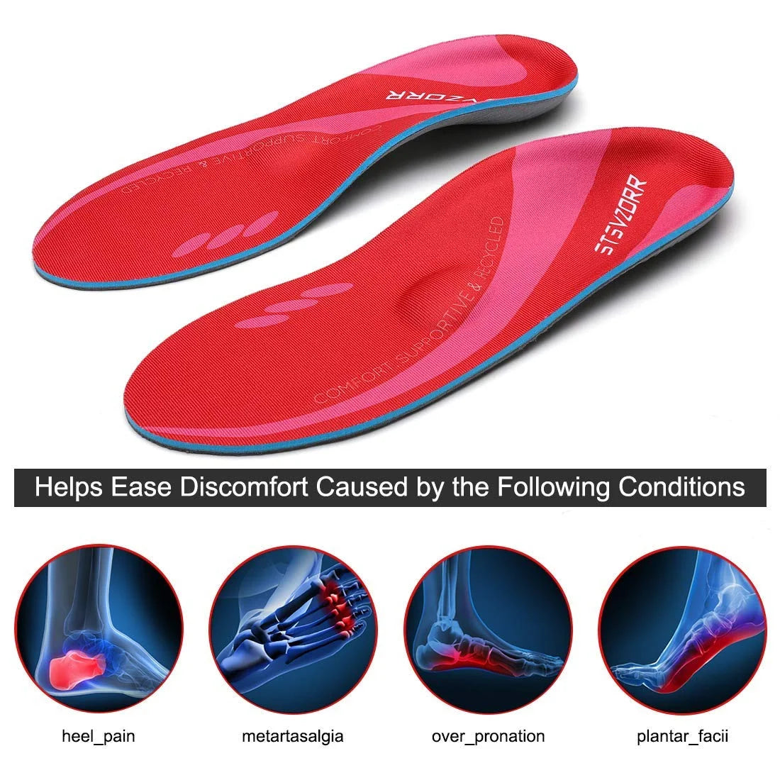 High Arch Support Orthopedic Sport Insole Plantar