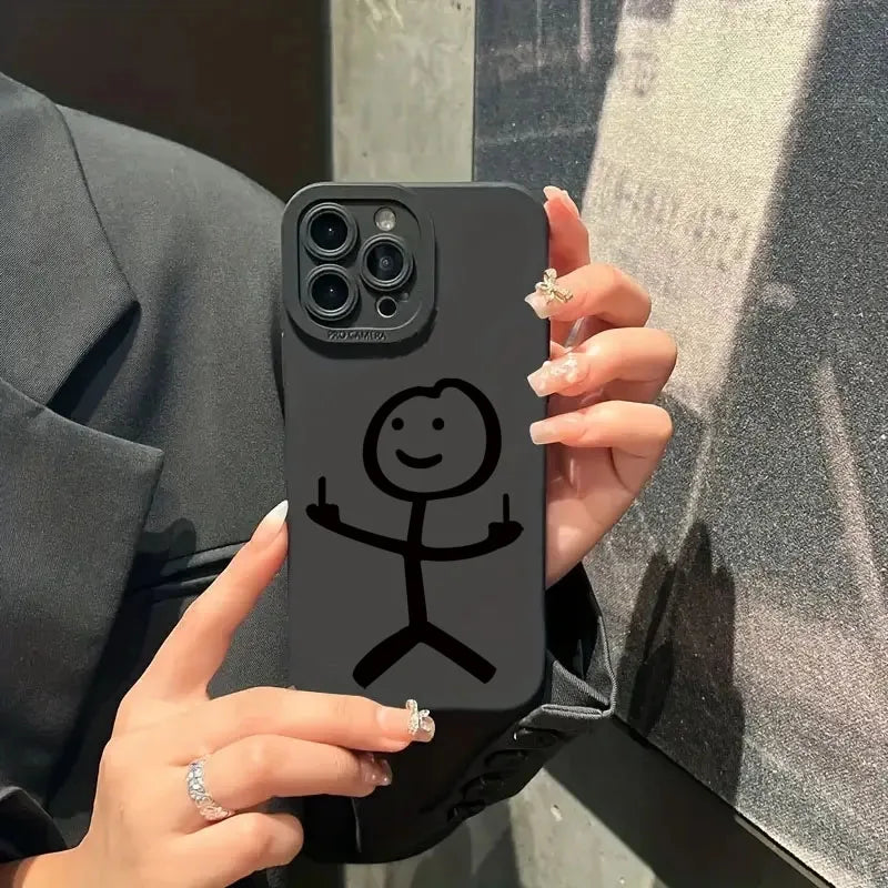 Cute Cartoon Matchman Matte Silicone