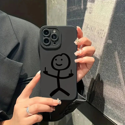 Cute Cartoon Matchman Matte Silicone