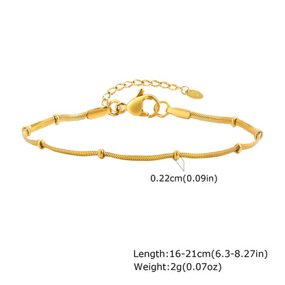 Stainless Steel Snake Ball Bead Chain Bracelet For Women