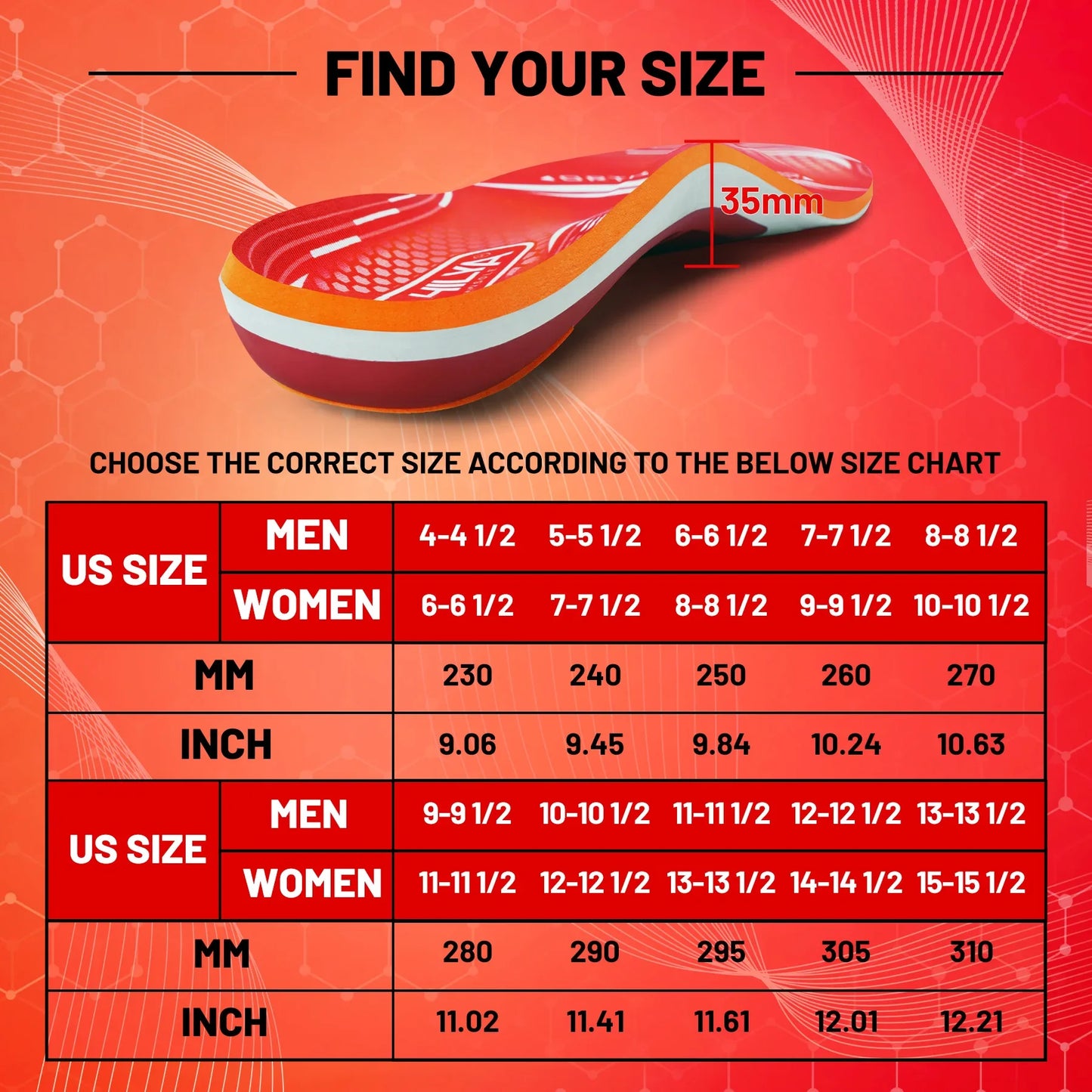 Orthopedic Sport Insole Plantar Fasciitis Flat Foot