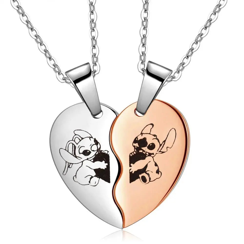 Cute Cartoon Stitch Couple Necklace