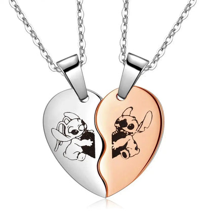 Cute Cartoon Stitch Couple Necklace