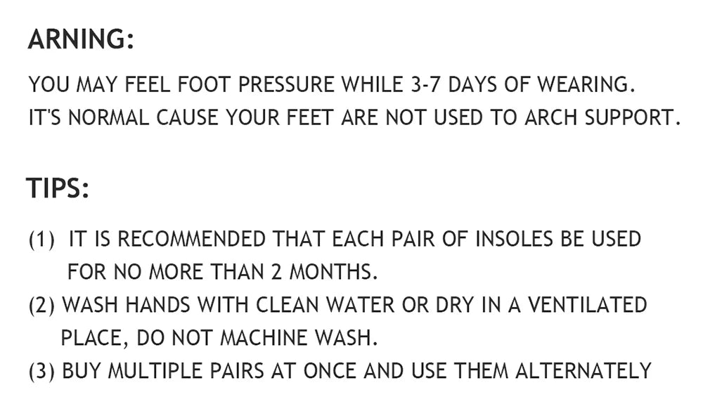 Flat Feet Template Arch Support Orthopedic Insoles